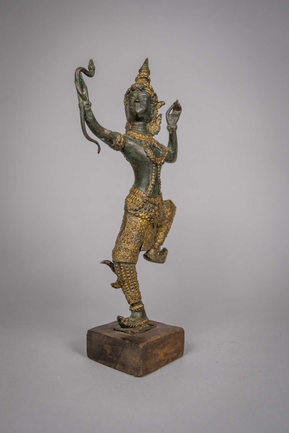19th Century Gilt Bronze Prince Rama Thai Deity, Dated 1883.  View IV