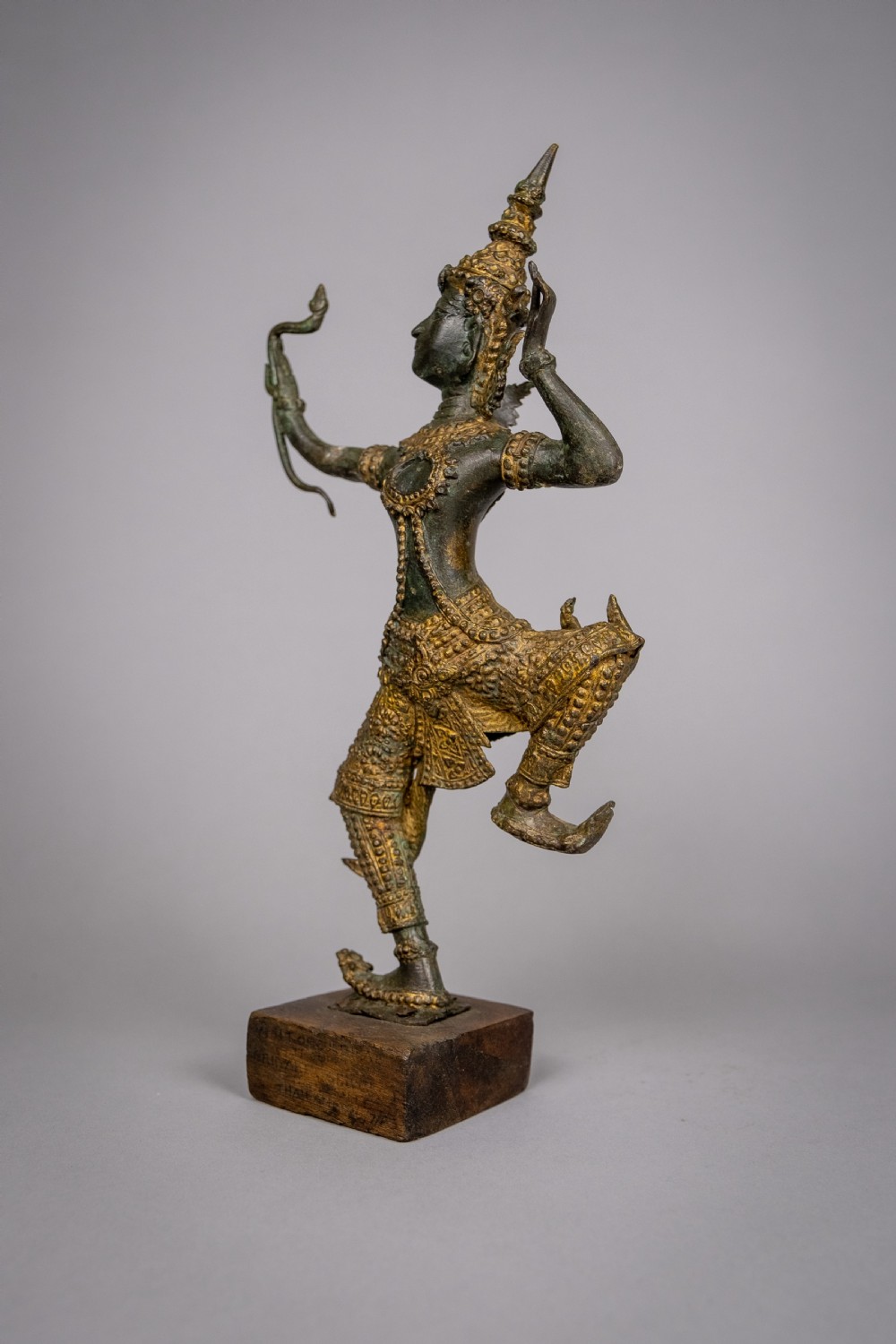 19th Century Gilt Bronze Prince Rama Thai Deity, Dated 1883.  View V