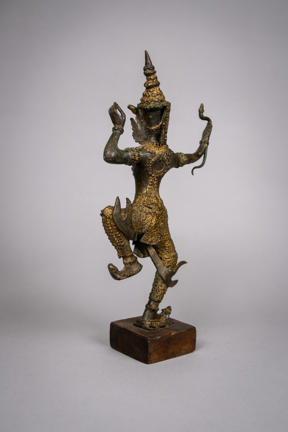 19th Century Gilt Bronze Prince Rama Thai Deity, Dated 1883.  View VI