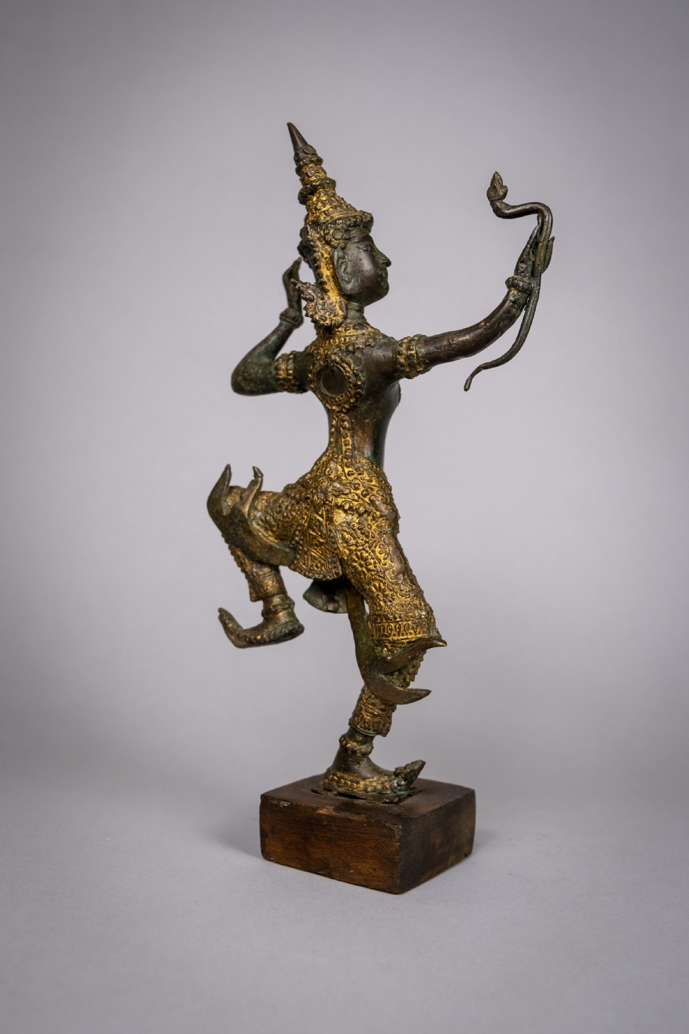 19th Century Gilt Bronze Prince Rama Thai Deity, Dated 1883.  View VII