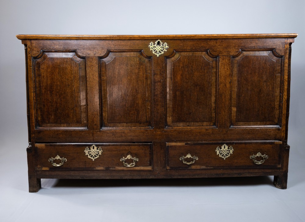 Large 18th Century Georgian Oak Mule Chest 