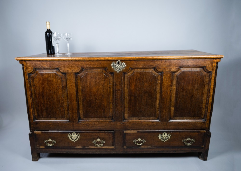 Large 18th Century Georgian Oak Mule Chest  View II