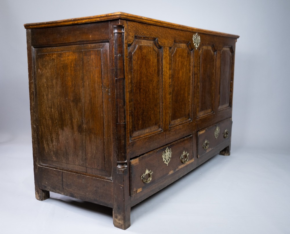 Large 18th Century Georgian Oak Mule Chest  View III