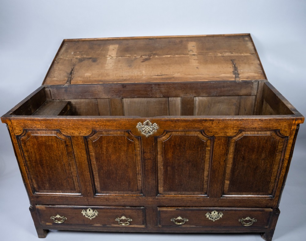 Large 18th Century Georgian Oak Mule Chest  View V