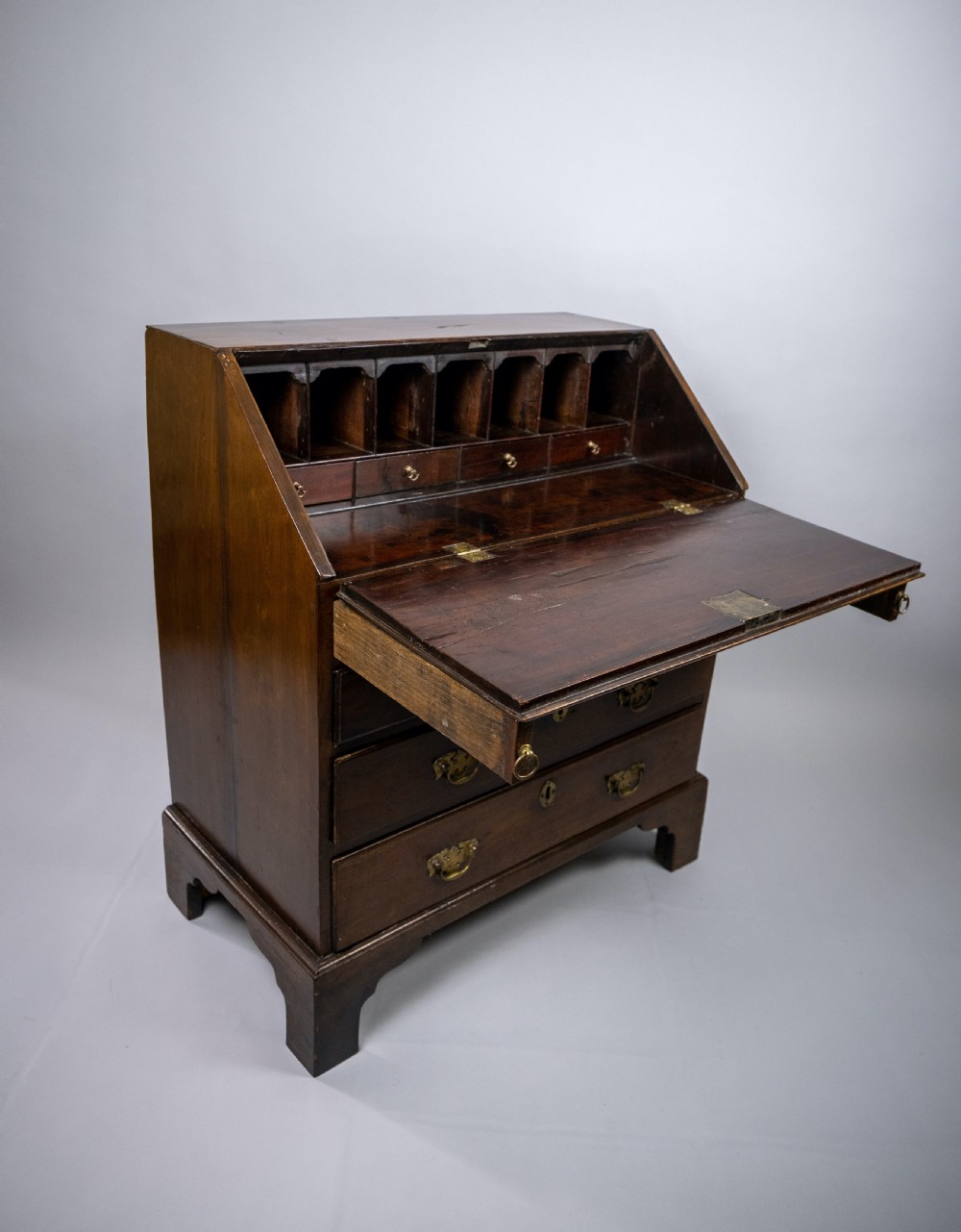 Rare Small 18th Century Mahogany Bureau, c.1760 View IX