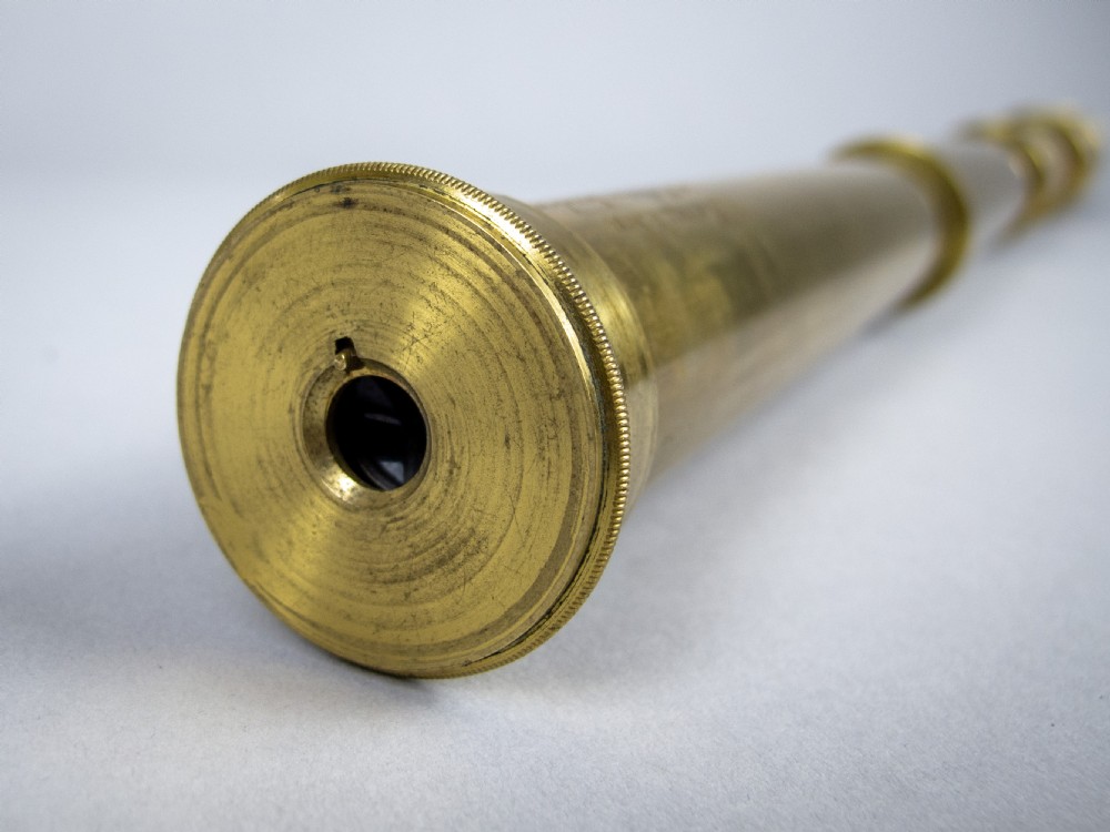 19th Century Three Draw Brass & Mahogany Telescope by W. Harris & Son, London View VII