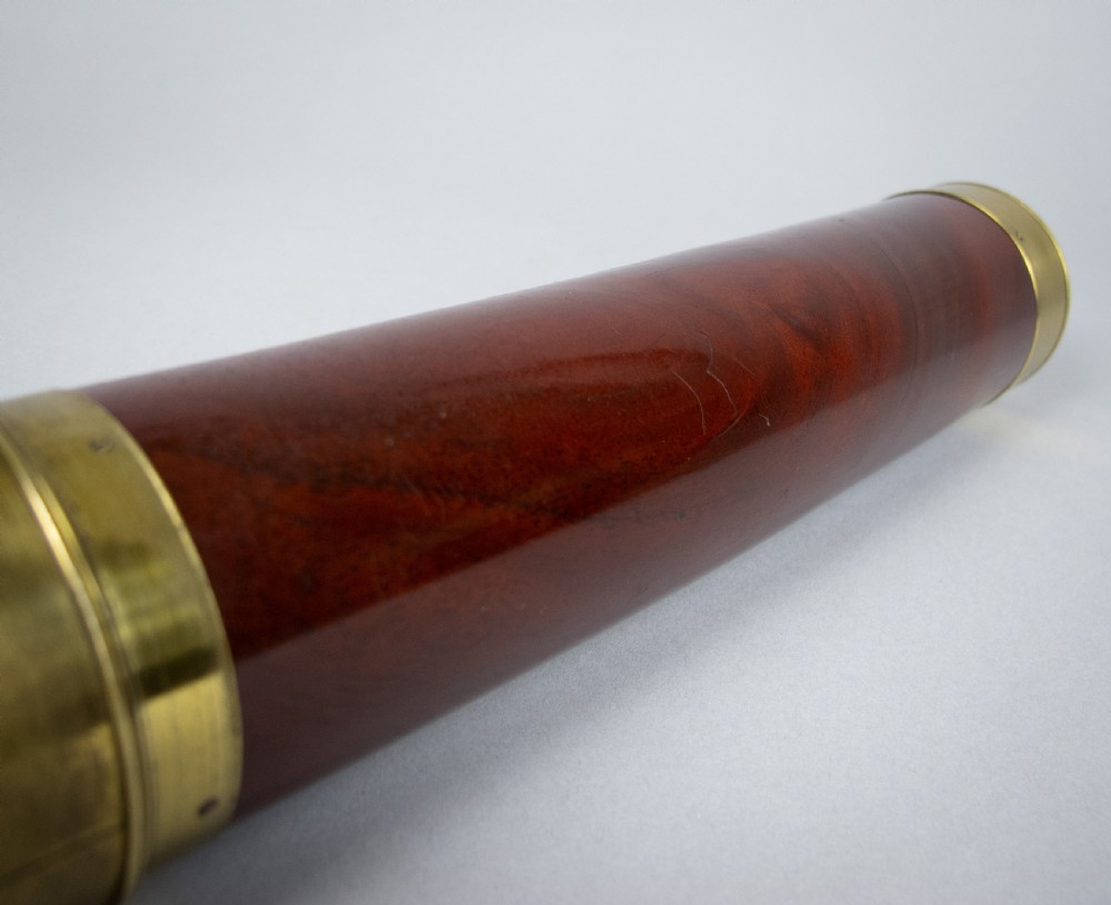 19th Century Three Draw Brass & Mahogany Telescope by W. Harris & Son, London View X