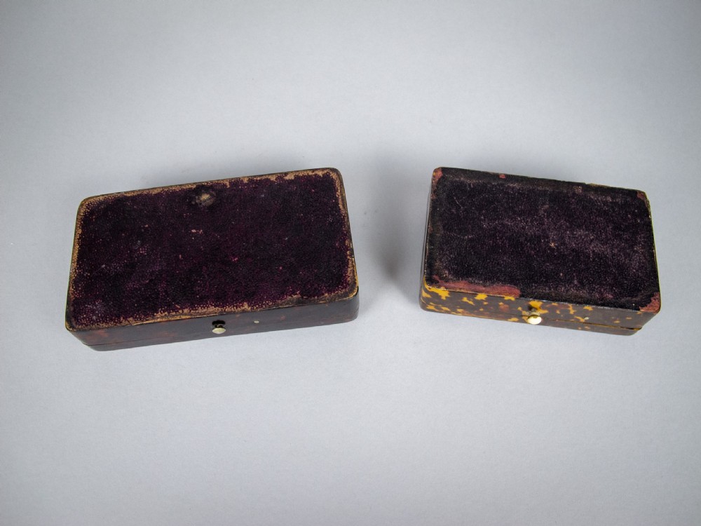 Tortoiseshell & Silver Pin Boxes by Cornelius Desormeaux, 1894 & 95. Retailed by Rowell, Oxford. View IV