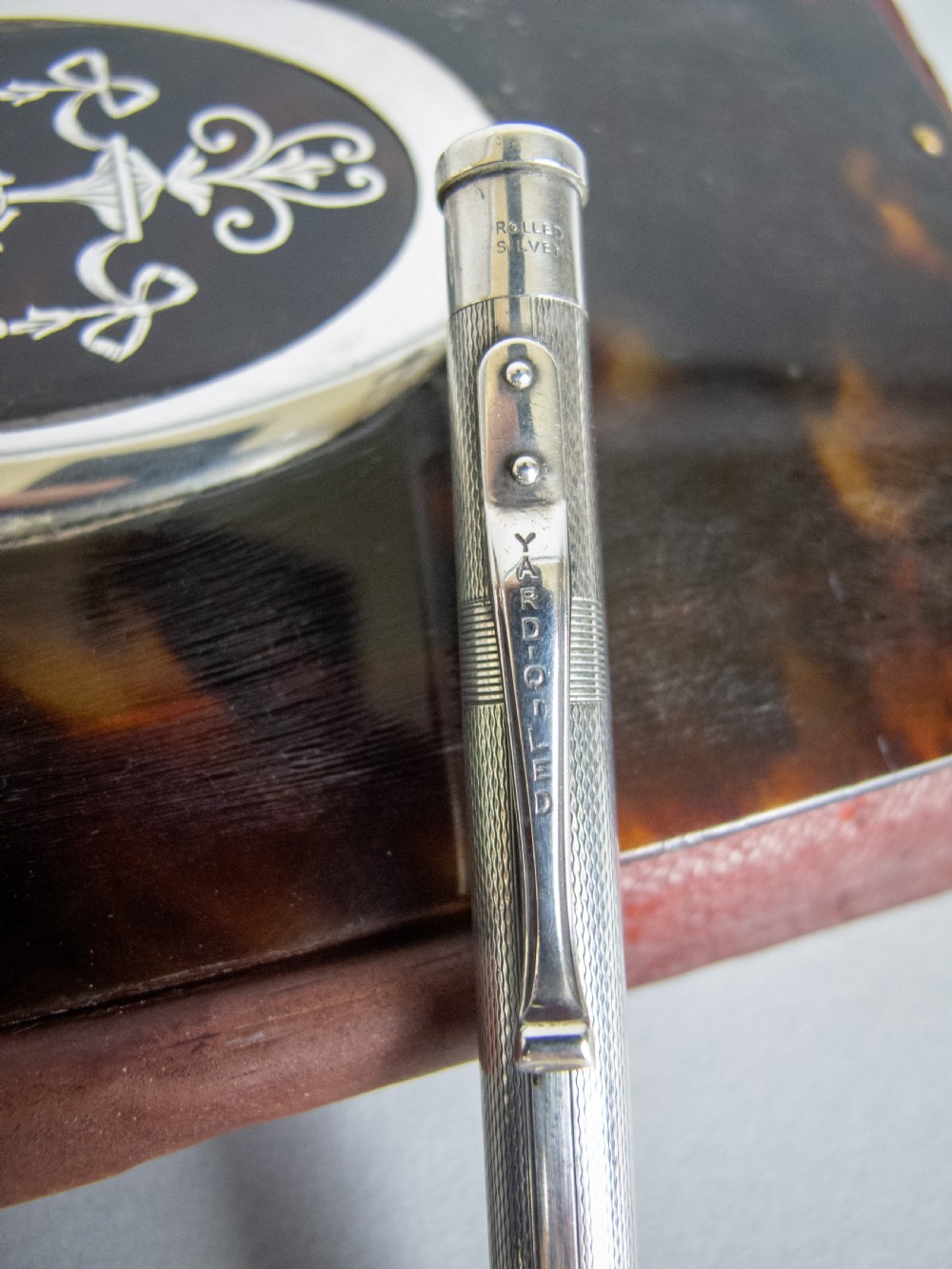 Sterling Silver & Tortoiseshell Notebook Holder With Pen, 1922. Asprey, London Retail. View V