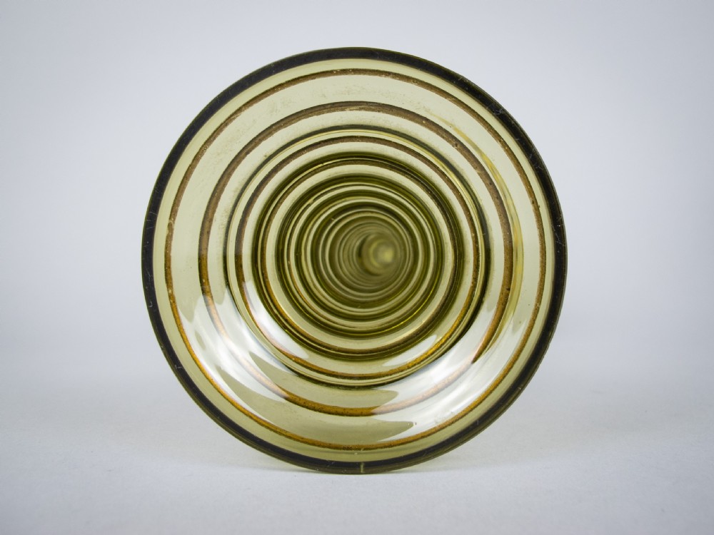 Four Bohemian Moser Green & Gilt Roemer Wine Glasses, c.1900 View VIII