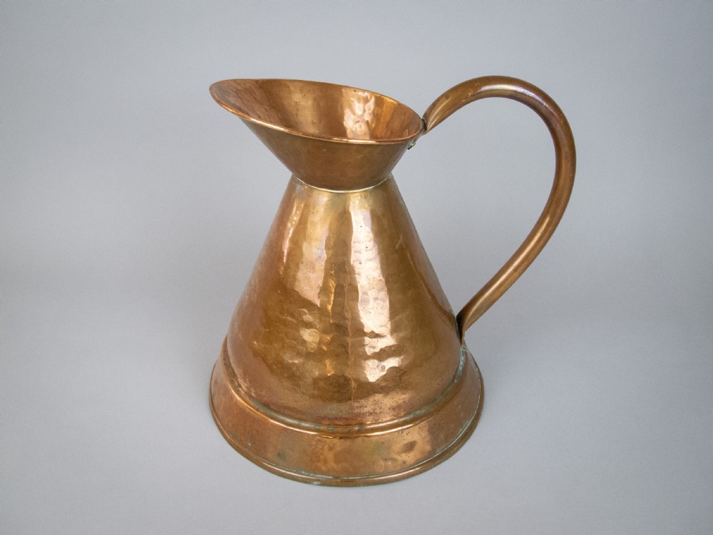 Large Victorian Hammered Copper Harvest Jug View II