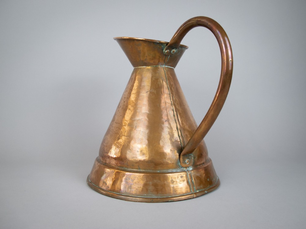 Large Victorian Hammered Copper Harvest Jug View IX