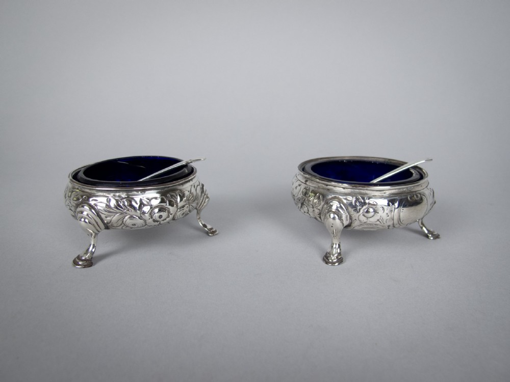 George III Pair Of Silver Salt Cellars by William Cripps, London, 1770.