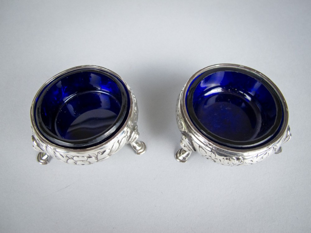 George III Pair Of Silver Salt Cellars by William Cripps, London, 1770. View IX