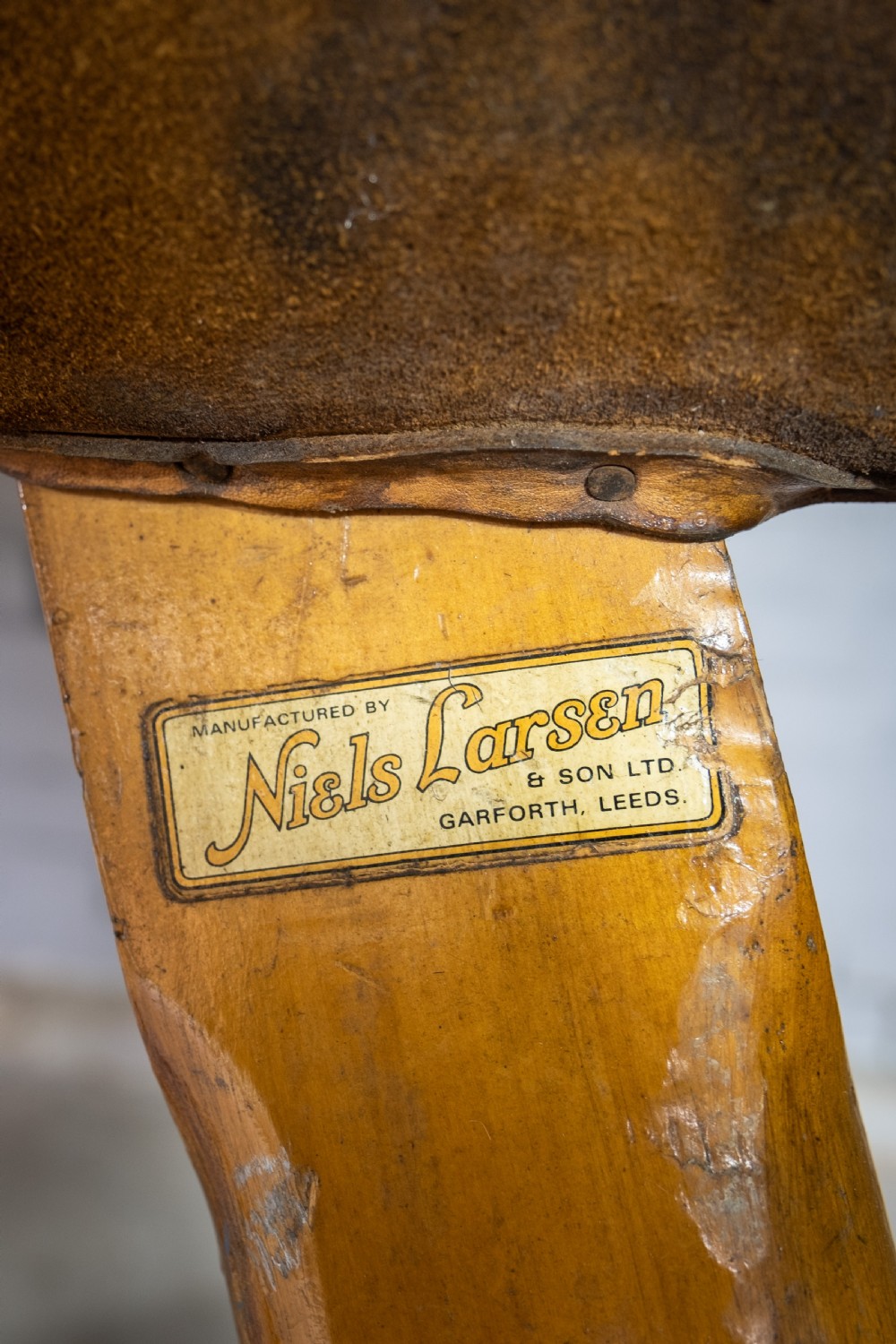 Near Pair Of Suede Niels Larsen & Son Pommel Horses, c.1920 & 40. View IX