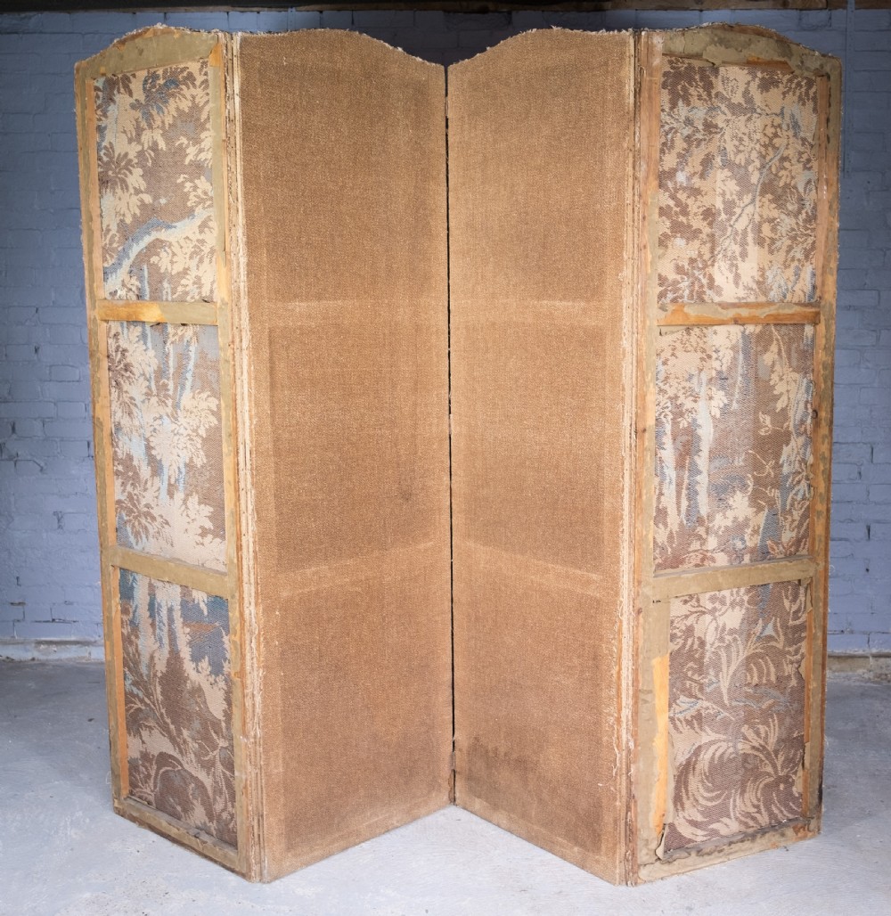 19th Century French Tapestry Four Panel Room Divider View VII
