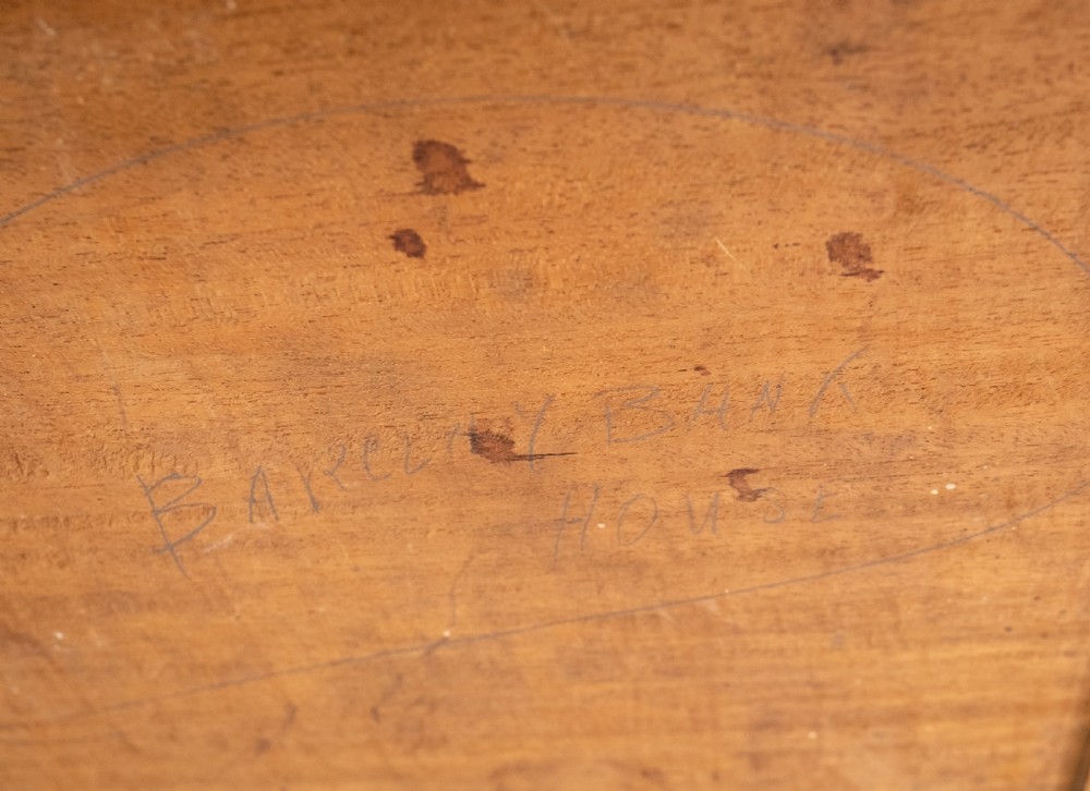 Mid Victorian Oak Writing Desk With Single Drawer, Key & Ceramic Castors. View XII