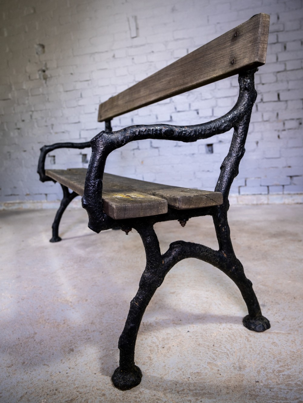 Early 20th Century Cast Iron 'Trunk' Bench by Bayliss Jones, Wolverhampton, c.1900. View V