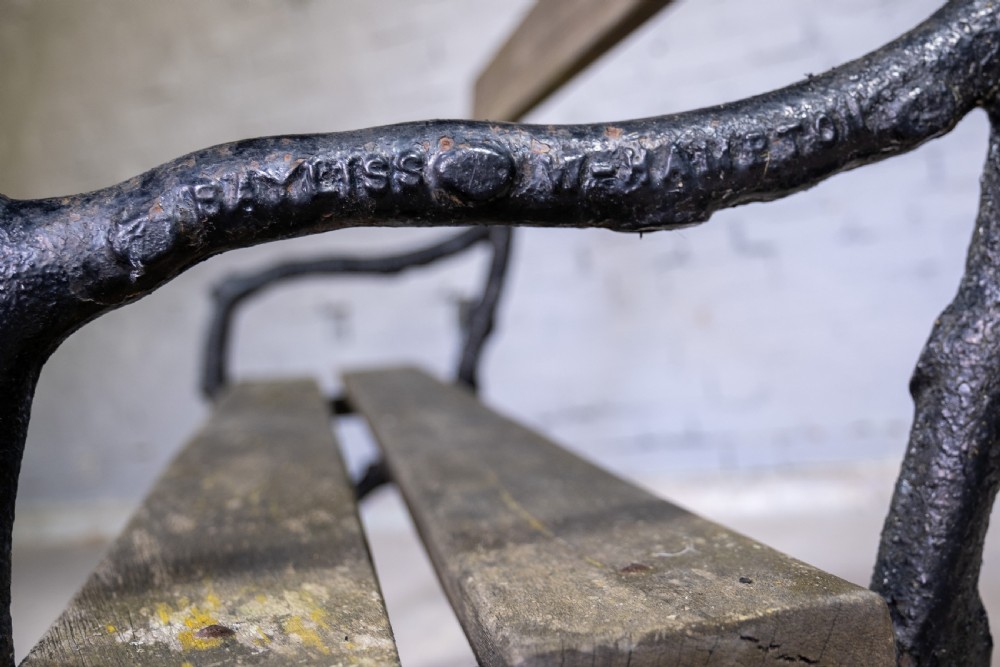 Early 20th Century Cast Iron 'Trunk' Bench by Bayliss Jones, Wolverhampton, c.1900. View VI