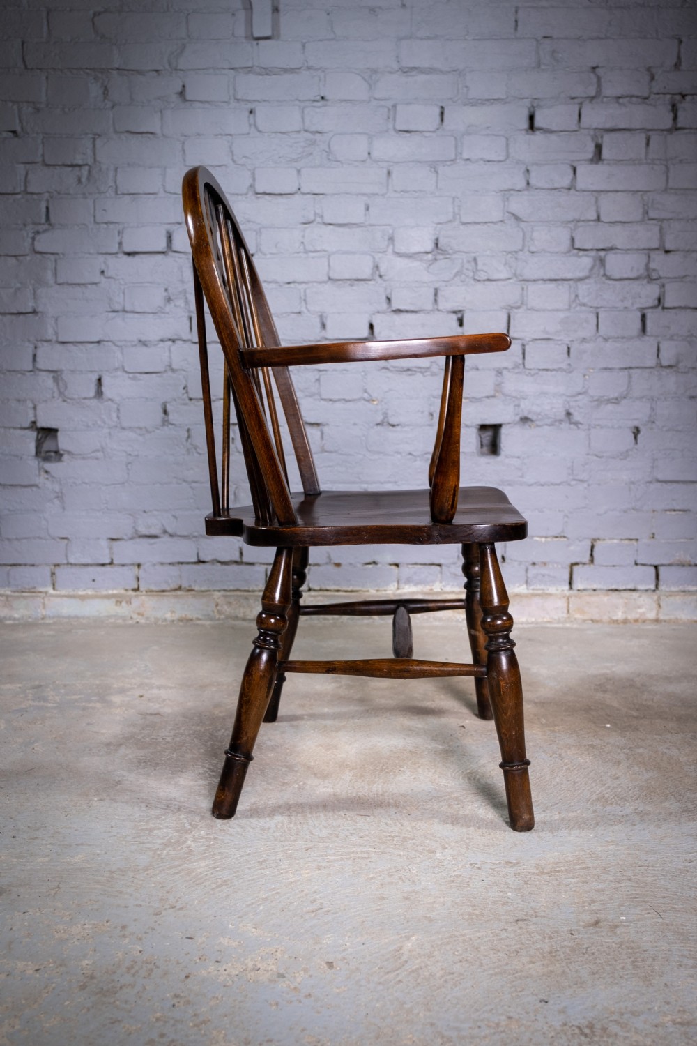 Oak & Elm Prince Of Wales Feathers Windsor Chair, c.1860. View III