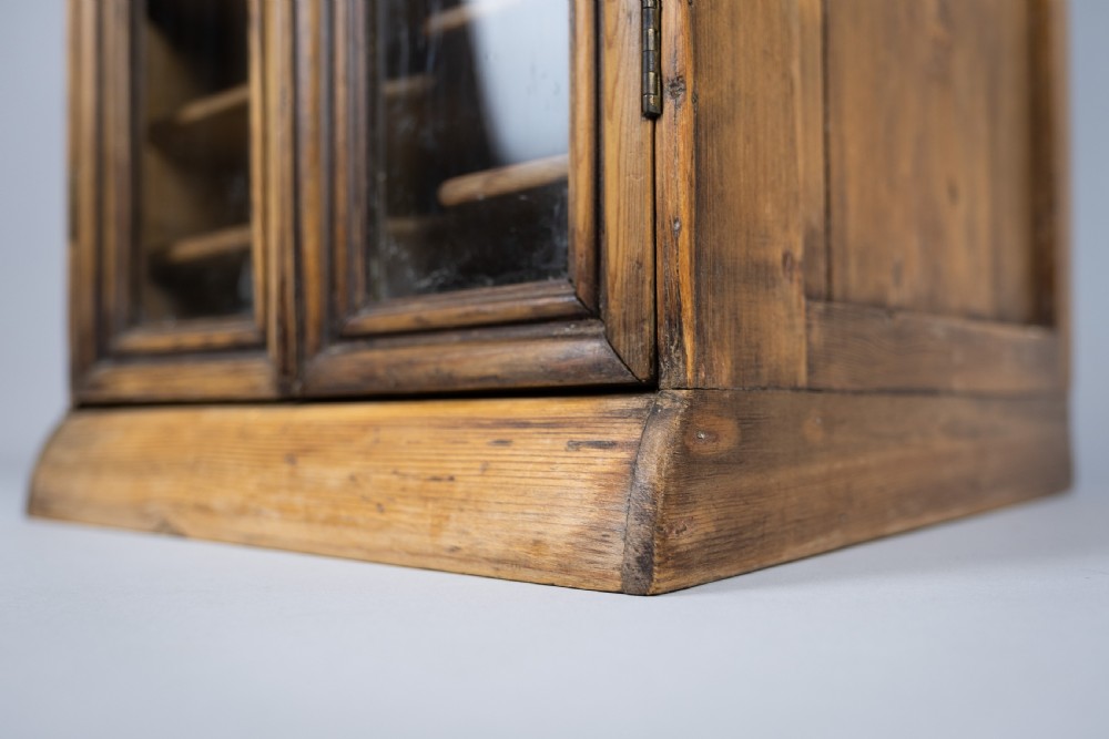 Early 20th Century Glazed Pine Collector's Cabinet. View VII