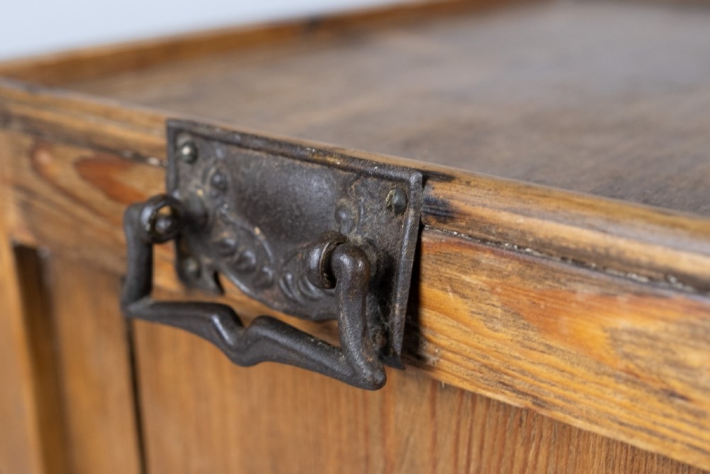 Early 20th Century Glazed Pine Collector's Cabinet. View X