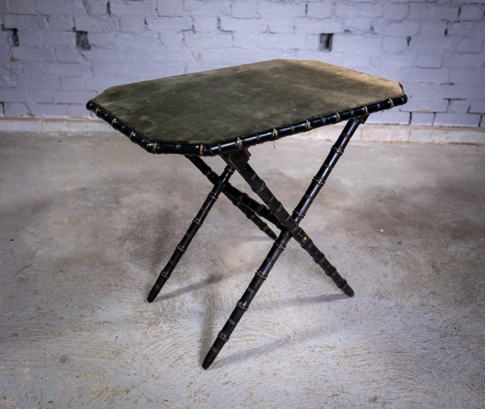 William Whiteley, London, Ebonised & Gilt Faux Bamboo Folding Table, c.1880 View IV