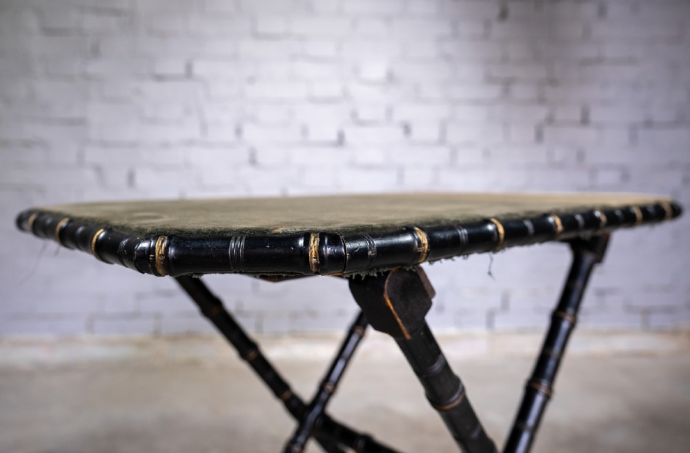 William Whiteley, London, Ebonised & Gilt Faux Bamboo Folding Table, c.1880 View VI
