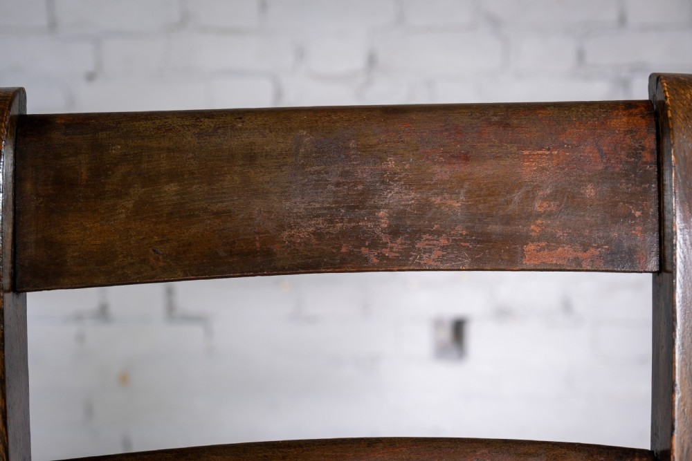Early 19th Century North Country Elm & Oak Spindle Back Country Chair View VI