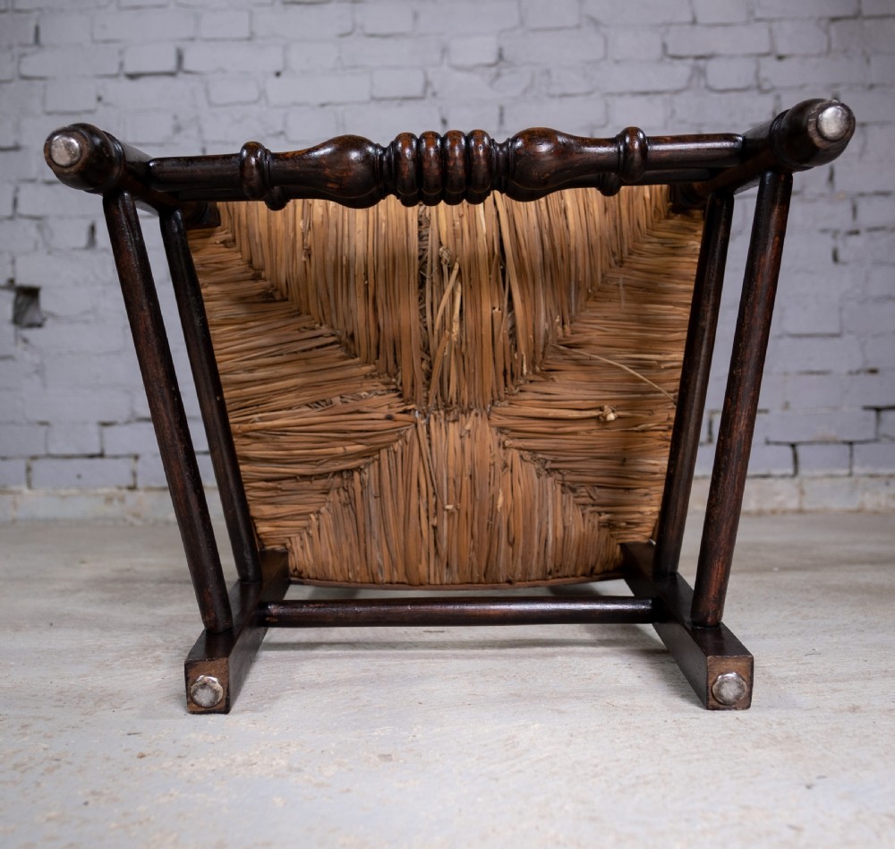 Early 19th Century North Country Elm & Oak Spindle Back Country Chair View XII