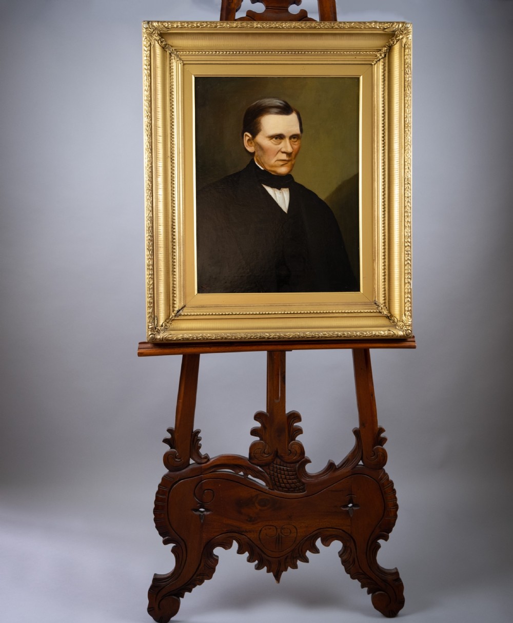 Large 19th Century Portrait Of A Gentleman, Dated & Monogrammed. English School.