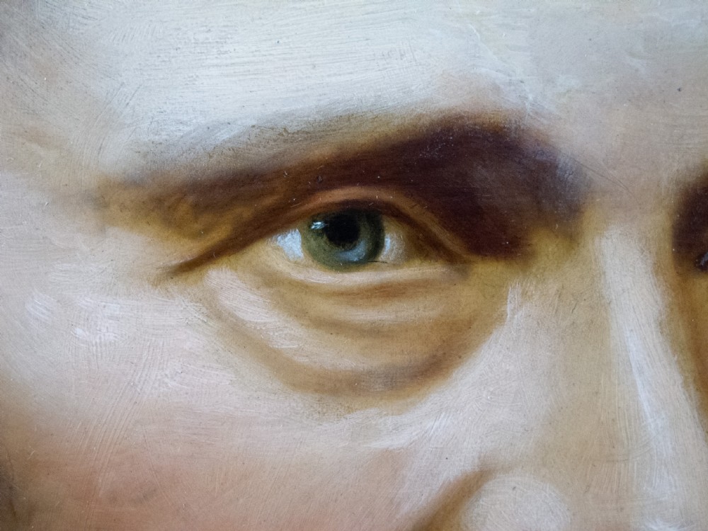 Large 19th Century Portrait Of A Gentleman, Dated & Monogrammed. English School. View IV
