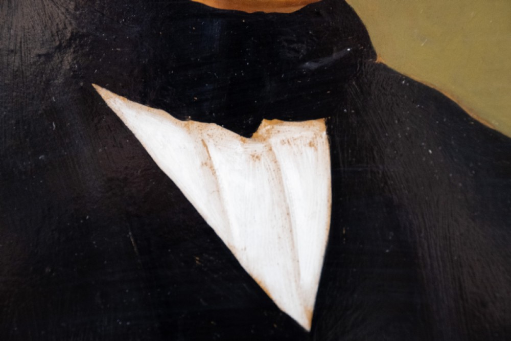 Large 19th Century Portrait Of A Gentleman, Dated & Monogrammed. English School. View V