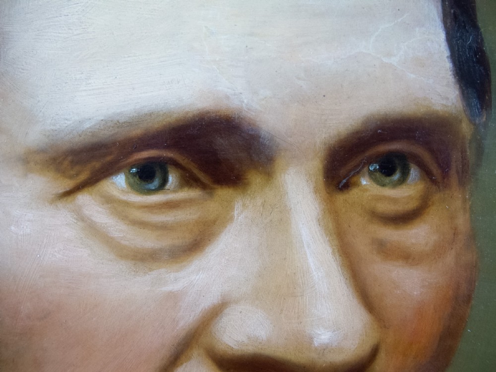 Large 19th Century Portrait Of A Gentleman, Dated & Monogrammed. English School. View VI