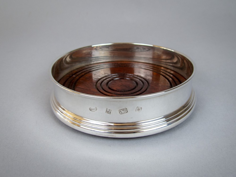 Sterling Silver Wine Coaster by Broadway & Co, Birmingham, 1962