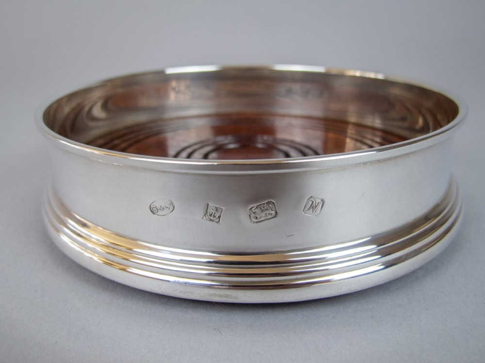 Sterling Silver Wine Coaster by Broadway & Co, Birmingham, 1962 View II