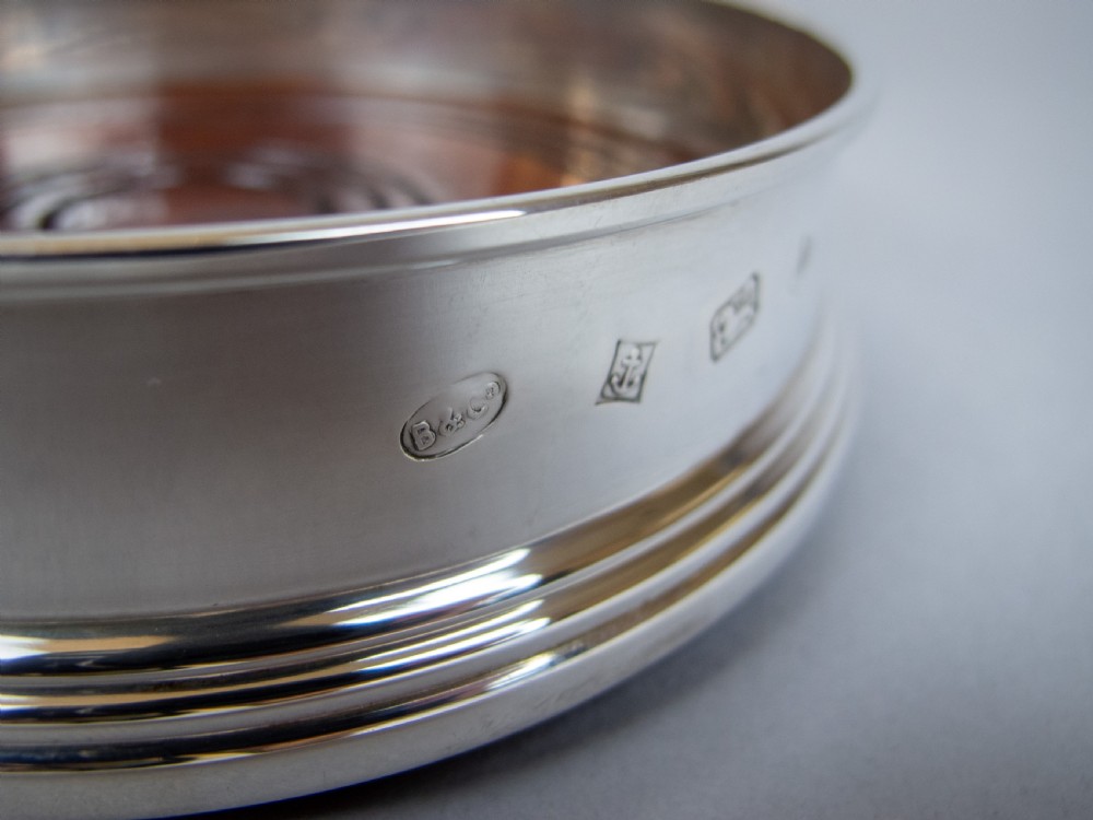 Sterling Silver Wine Coaster by Broadway & Co, Birmingham, 1962 View III