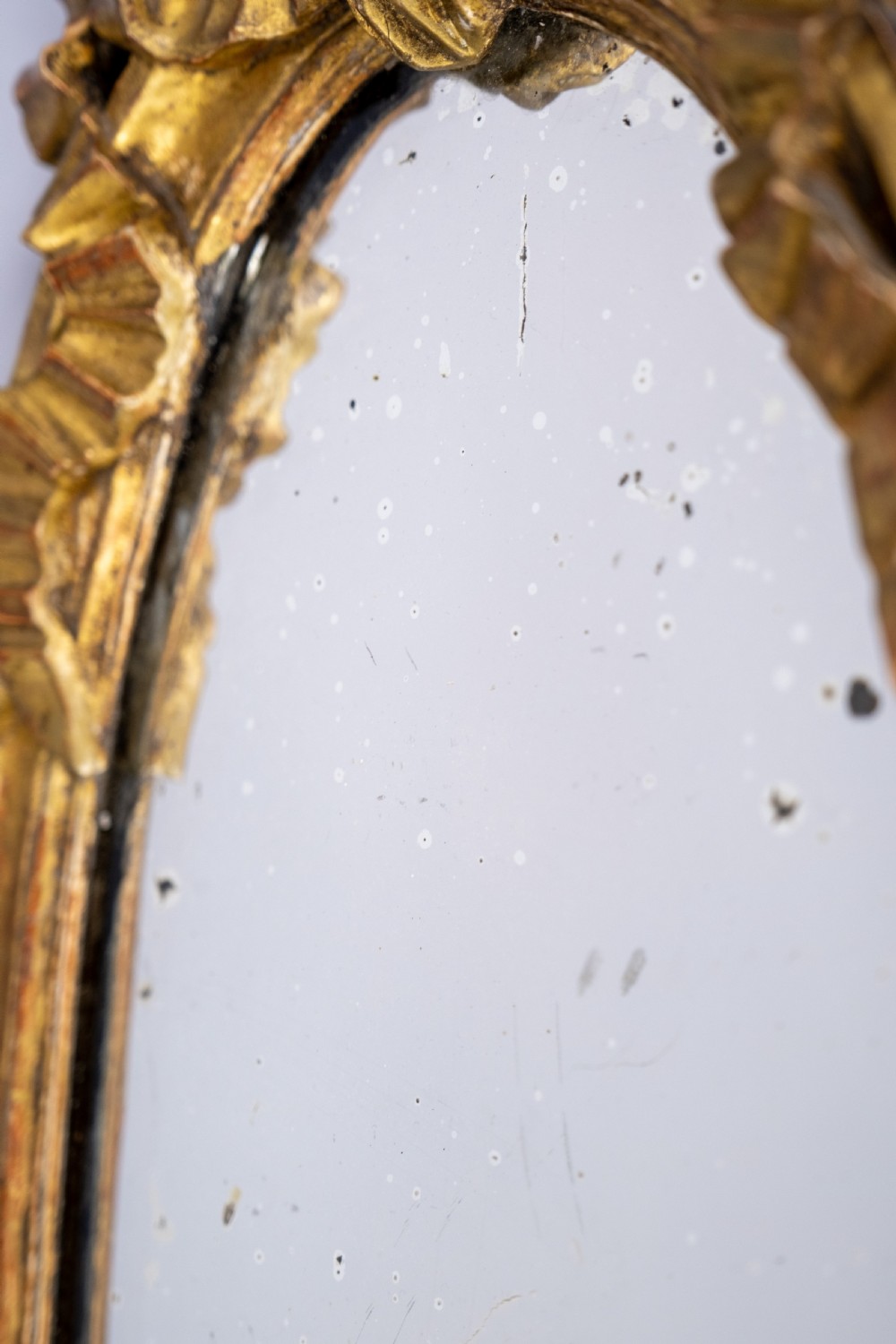 Pair Of Early 19th Century French Louis XVI Style Giltwood Girandole Oval Mirrors, View III