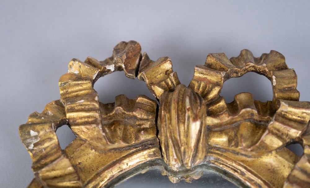 Pair Of Early 19th Century French Louis XVI Style Giltwood Girandole Oval Mirrors, View X