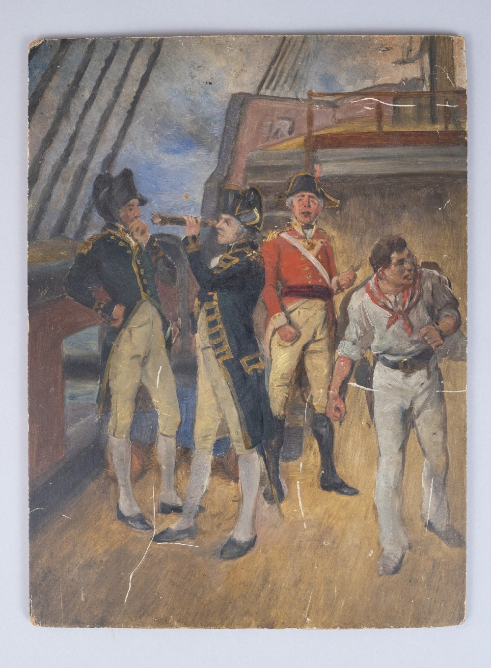 'Sketch - Nelson At Copenhagen' (Admiral Nelson) Oil On Board. c.1900
