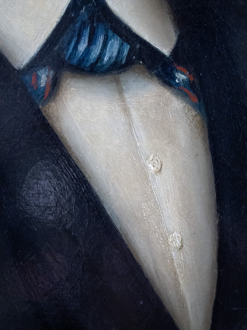Large 19th Century Portrait Of A Boy. Oil On Canvas, English School. View V