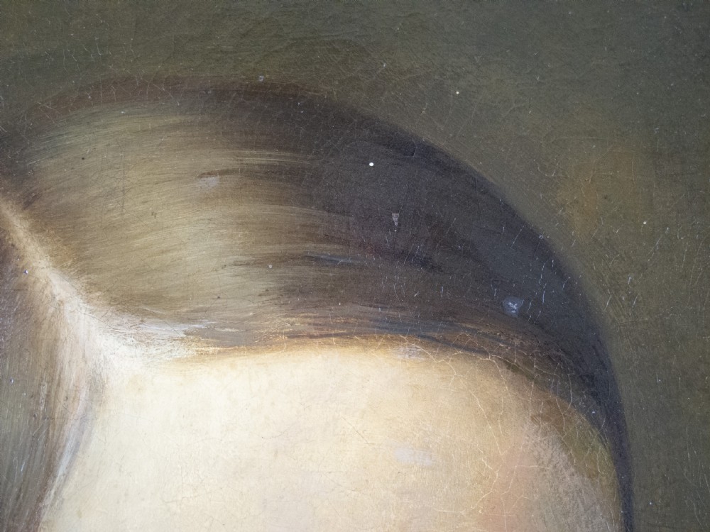 Large 19th Century Portrait Of A Boy. Oil On Canvas, English School. View VI