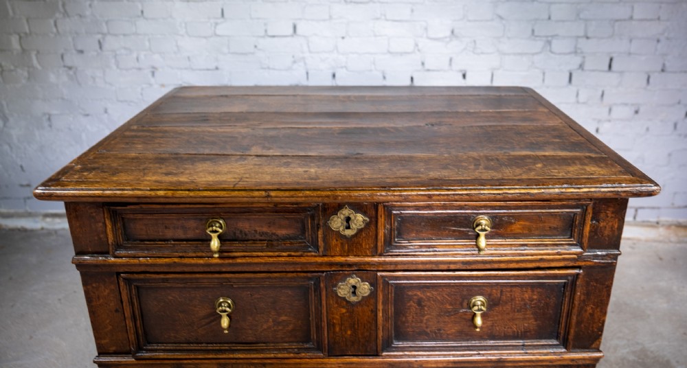 Charles II English Oak Chest Of Drawers, c.1680. View IV