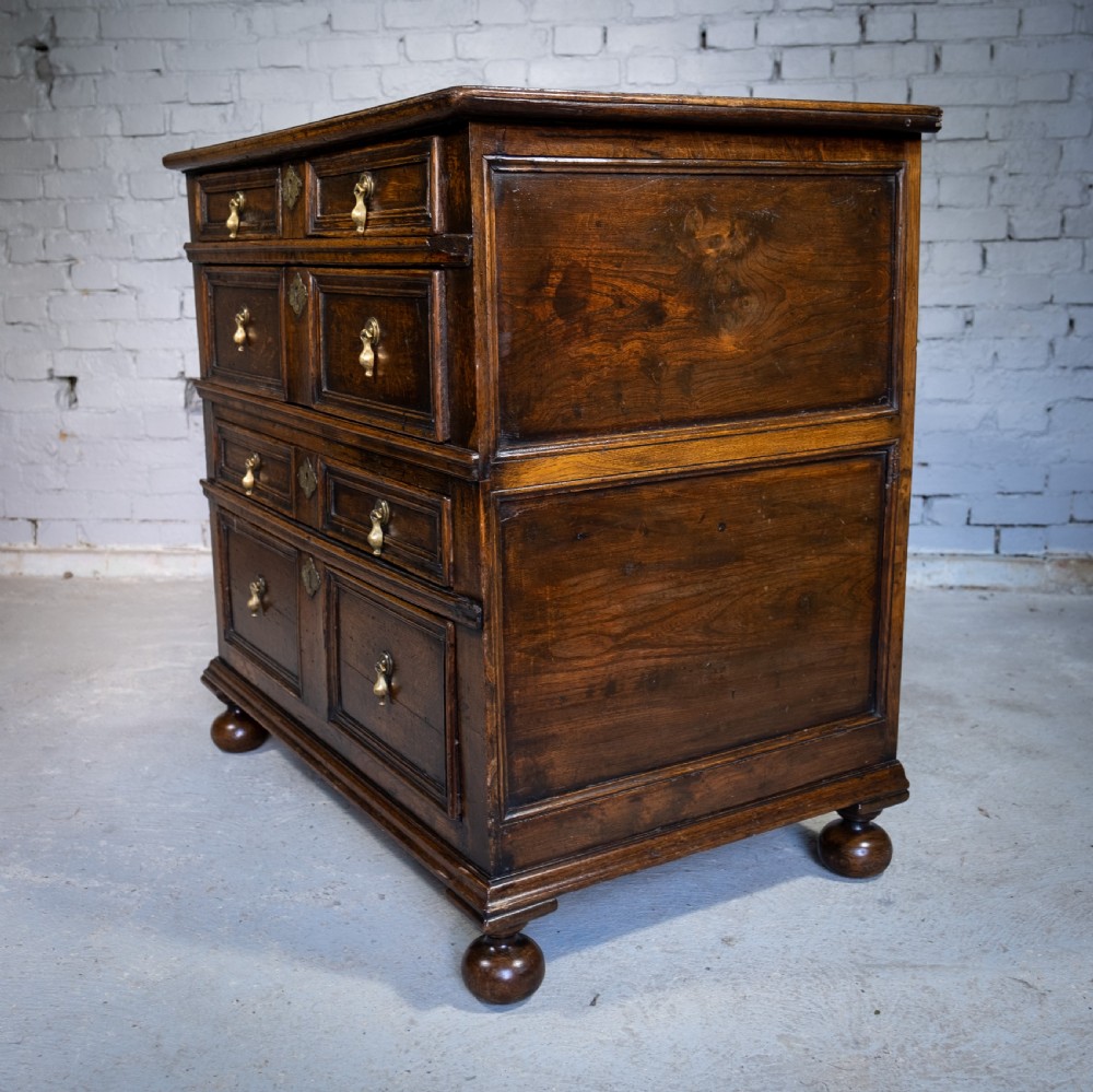 Charles II English Oak Chest Of Drawers, c.1680. View VI