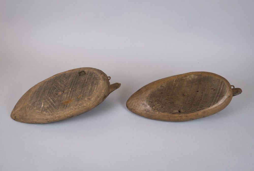 Pair of 19th Century Wooden Painted Decoy Ducks View XI