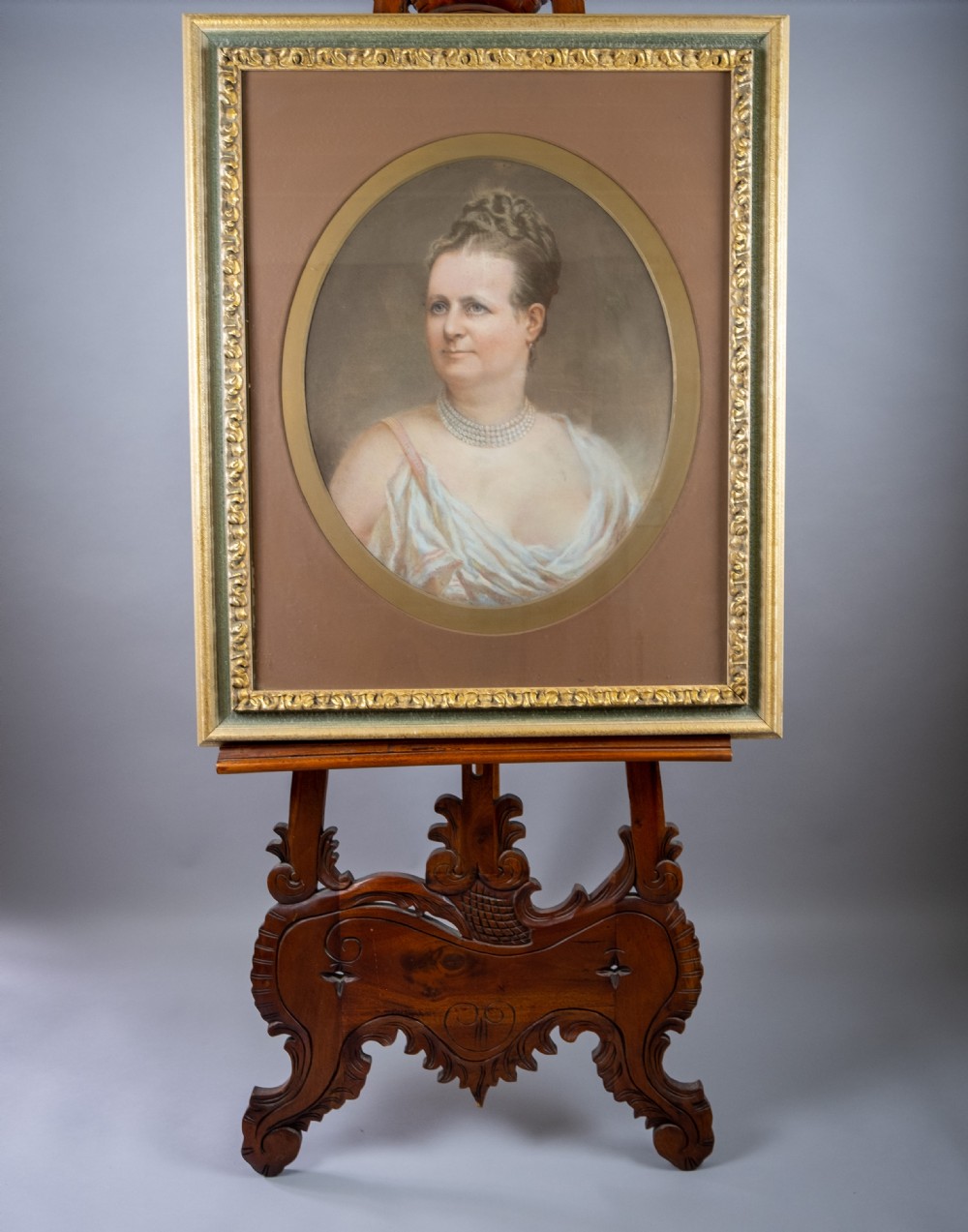 'J. W. Walton, 1890' Pair Of Large 19th Century Pastel Portraits, Signed & Dated.  View X