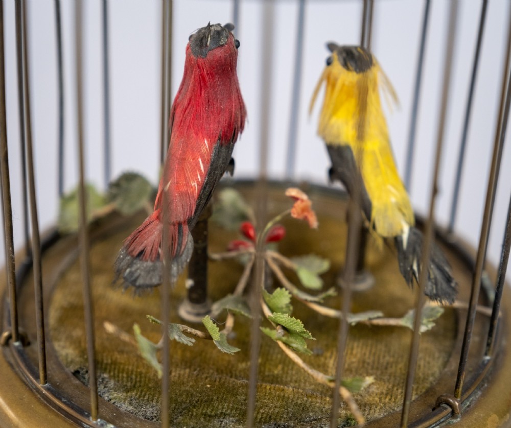 Early 20th Century Swiss Singing Bird Automaton by Reuge Music, Sainte-Croix. View IX