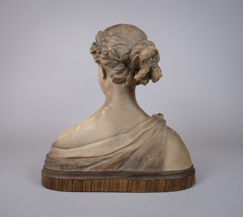 Auguste Henri Carli (1868-1930) Renaissance Clay Bust Of A Female, c.1920. View V