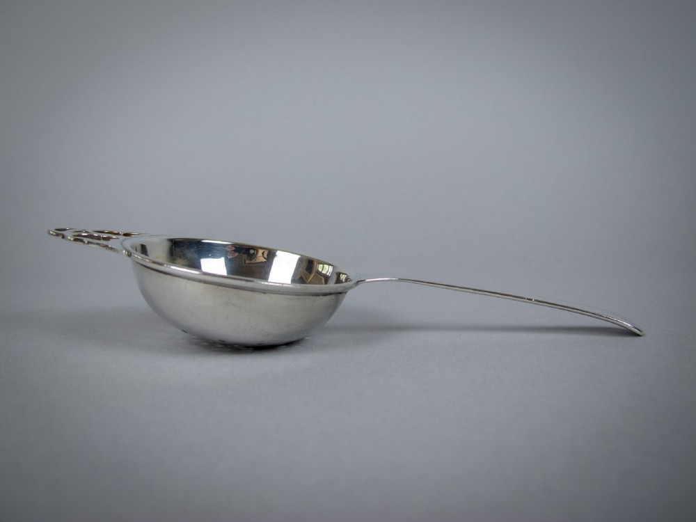 Sterling Silver Tea Strainer by JB Chatterley & Sons, London, 1935 View II