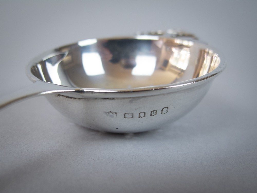 Sterling Silver Tea Strainer by JB Chatterley & Sons, London, 1935 View III
